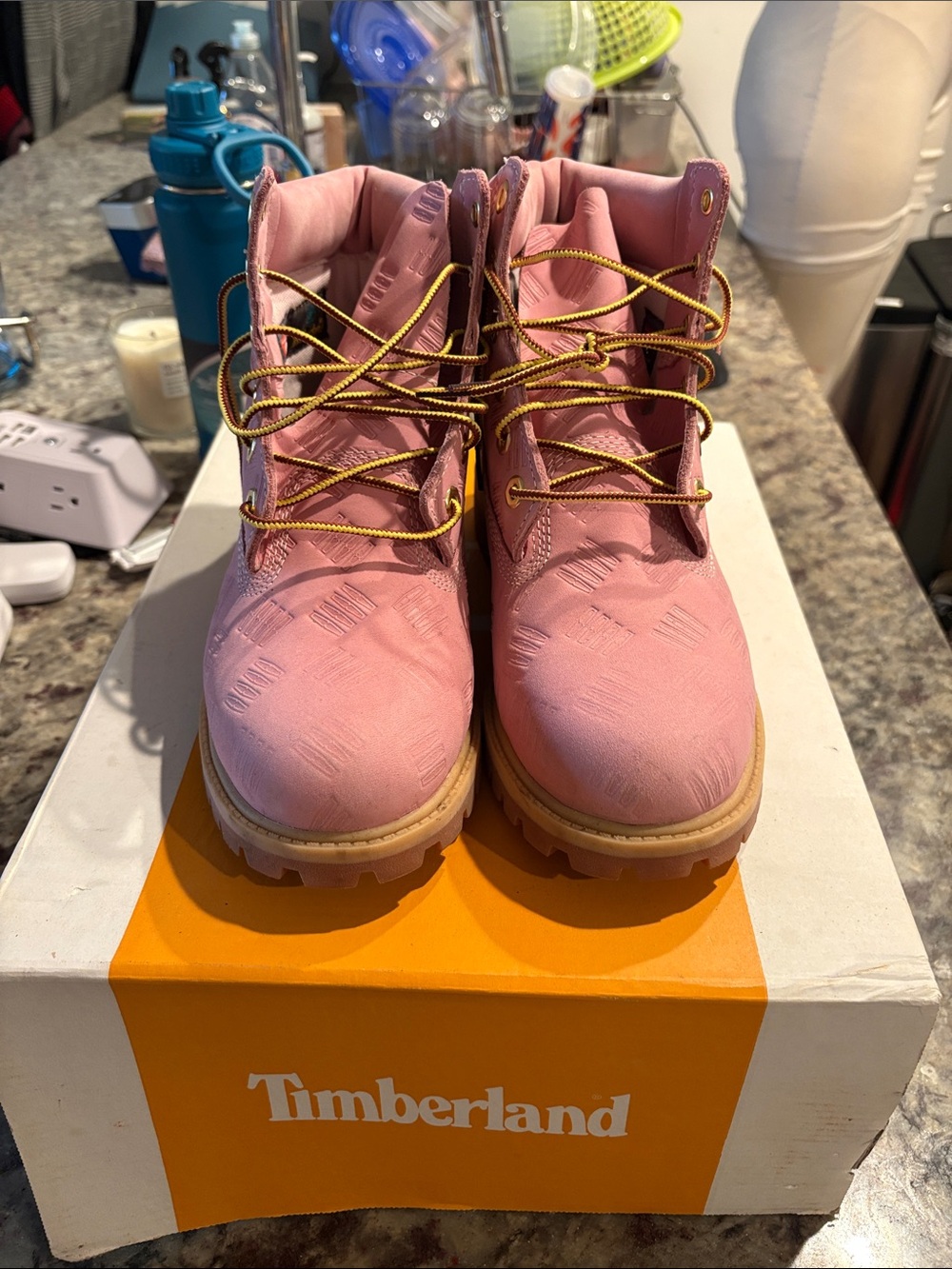 Timberland Kids Pink Lace-Up Work Boots